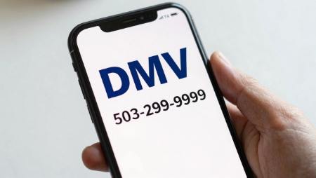 hand holding phone with dmv phone number generated with Z-Image