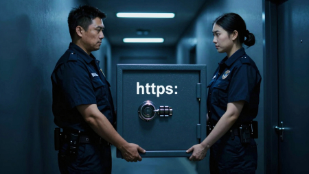 security guards holding safe